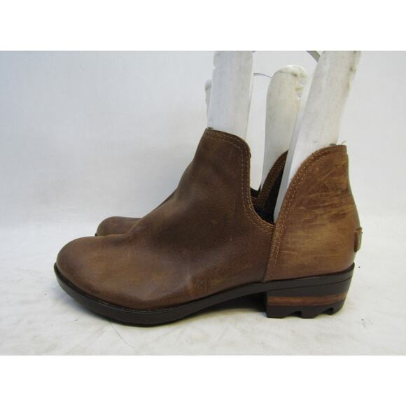 Sorel Womens Size 8 M Brown Leather Chelsea Ankle Boots Booties - Picture 1 of 11